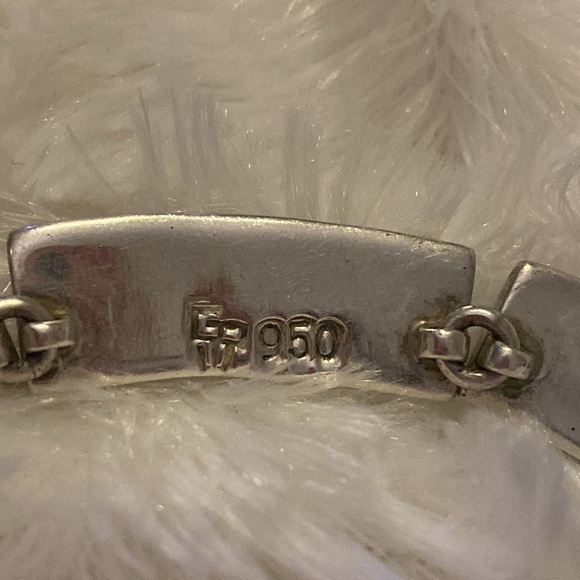 Vintage .925 Sterling Silver Choker Inlay necklace Lazuli Lapis & Malachite 90s - Picture 9 of 16